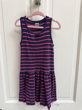 Old Navy 4T Blue and Pink Striped Tank Sleeveless Dress- PAINT STAIN